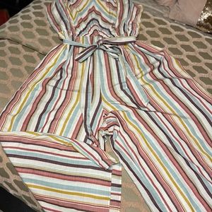 Lane Bryant Striped Jumpsuit